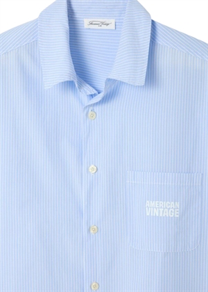 Eluabird skjorte Blue Stripes American Vintage 